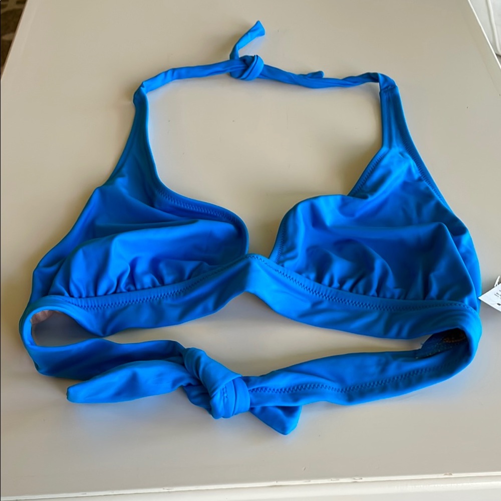 J. Crew Blue Bikini Swim Top